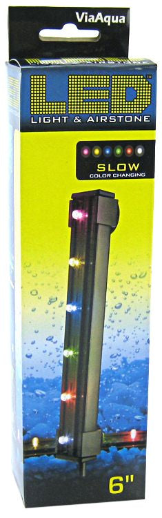Via Aqua LED Light and Airstone Slow Color Changing - Aquatic Connect