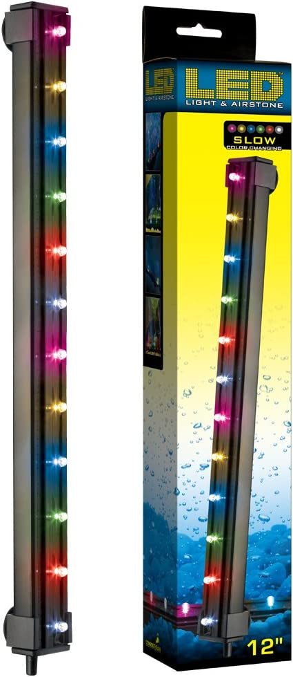Via Aqua LED Light and Airstone Slow Color Changing - Aquatic Connect