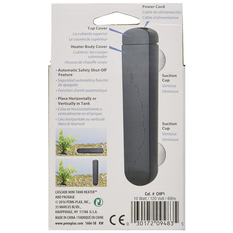 Penn Plax Cascade Plastic Safe Mini Heater - Aquatic Connect