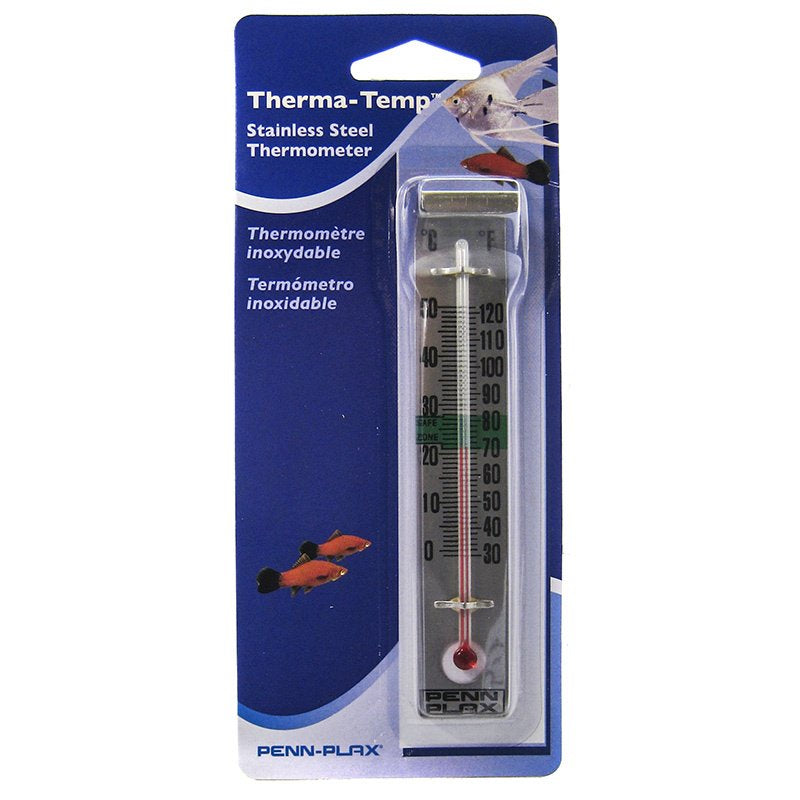 Penn Plax Therma-Temp Stainless Steel Thermometer - Aquatic Connect