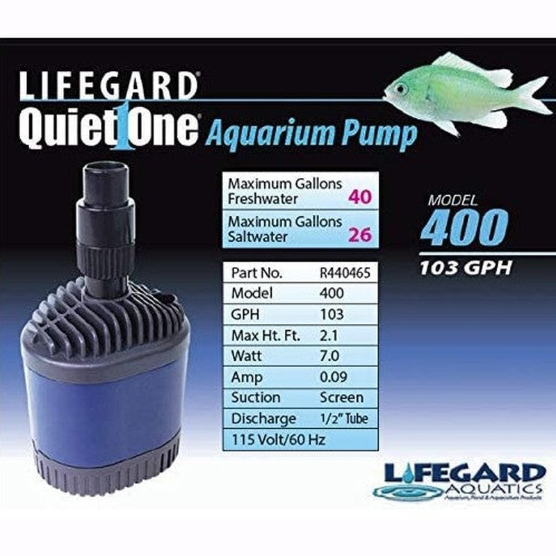 Lifegard Aquatics Quiet One Pro Series Aquarium Pump - Aquatic Connect