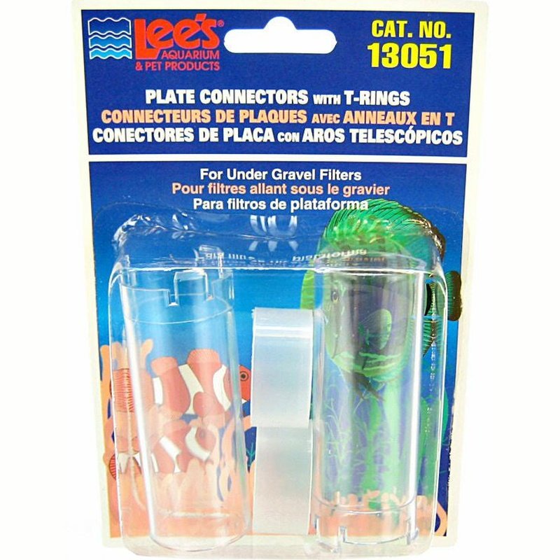 Lees Under Gravel Plate Connectors with T-Ring - Aquatic Connect