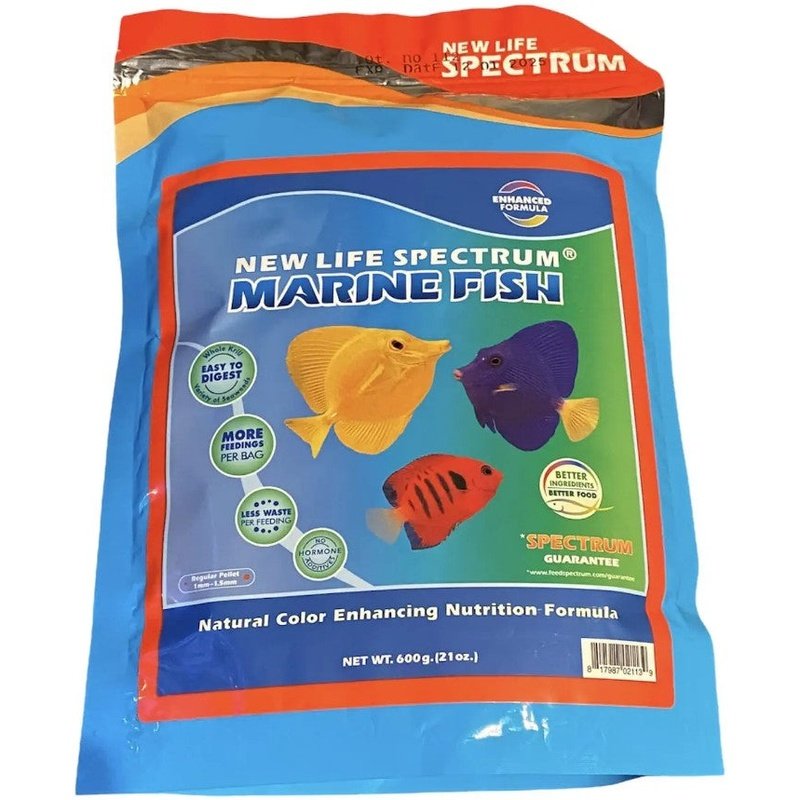 New Life Spectrum Marine Fish Food Regular Sinking Pellets - Aquatic Connect