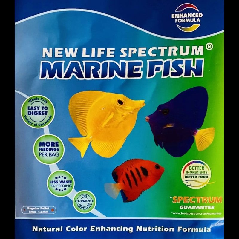 New Life Spectrum Marine Fish Food Regular Sinking Pellets - Aquatic Connect