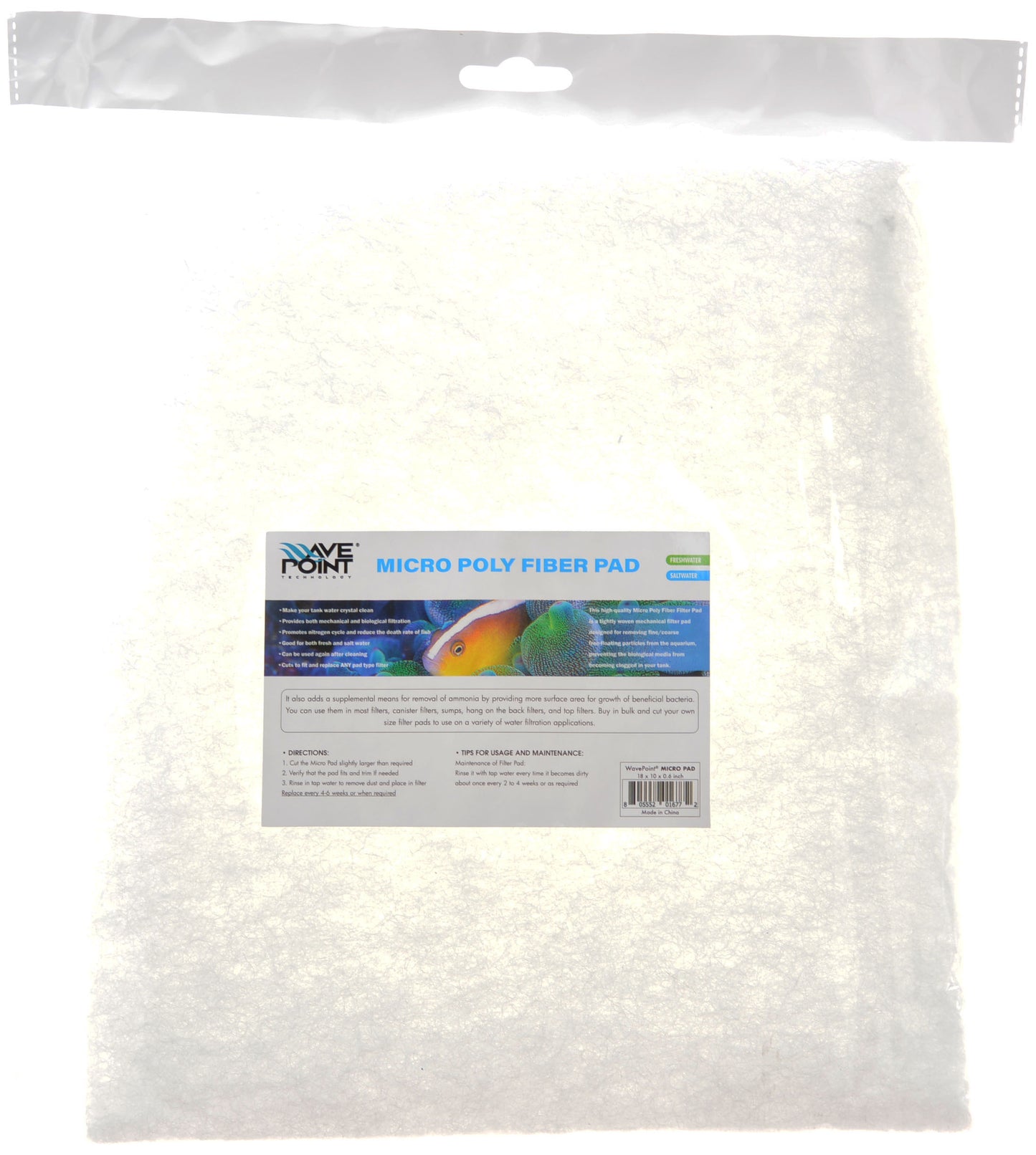 WavePoint Cut to Fit Micro Poly Filter Pad - Aquatic Connect