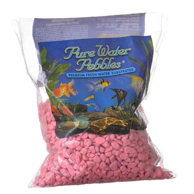 Pure Water Pebbles Aquarium Gravel Neon Pink - Aquatic Connect