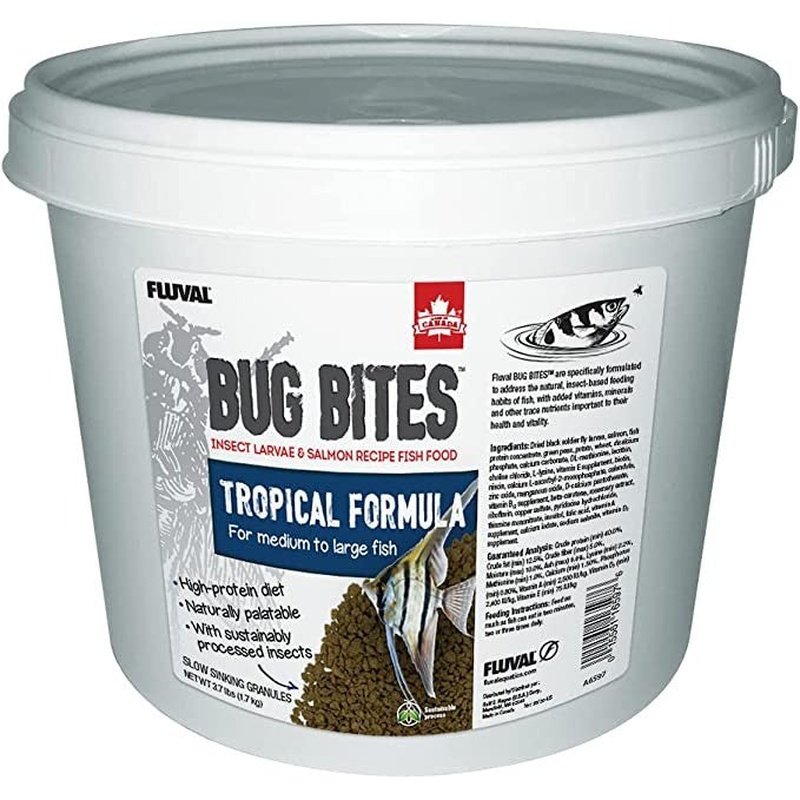 Fluval Bug Bites Tropical Formula Granules for Medium-Large Fish - Aquatic Connect