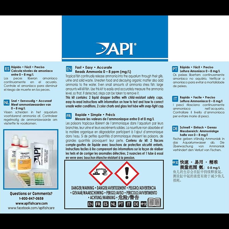 API Ammonia NH3/NH4+ Test Kit - Aquatic Connect