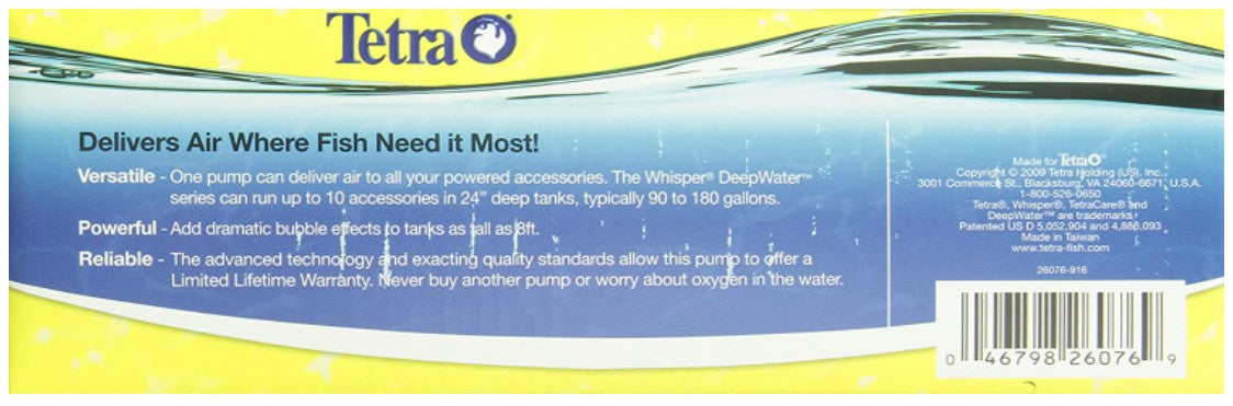 Tetra Whisper AP Deep Water Aquarium Air Pump AP300 - Aquatic Connect