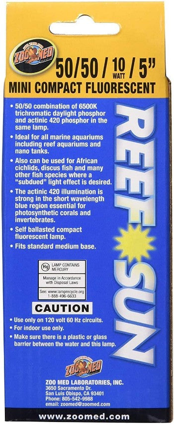 Zoo Med Reef Sun 50/50 Compact Fluorescent Bulb - Aquatic Connect